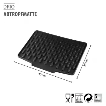 GEFU DRIO Džiovinimo kilimėlis antracitas