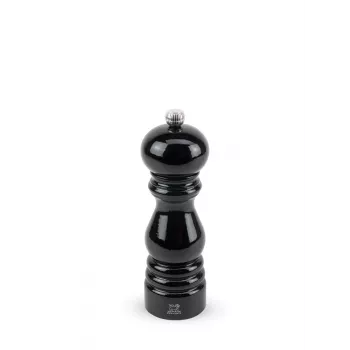 Peugeot Paris druskos malūnėlis 18 cm buko medžio juodai lakuotas
