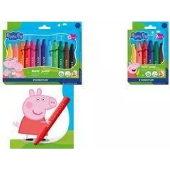 STAEDTLER Noris Junior Fibre-Tip Pens Peppa Pig 12 Pack