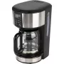 Russell Hobbs Buckingham 20680-56 Pusiautomatinė Filtro Kavos Virimo Mašina, 1.25L, 1000W, Juoda/Sidabrinė