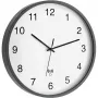 TFA 60.3511.10 radijo bangomis valdomas sieninis laikrodis, apvalus, pilkai baltas, plastikas/stiklas, klasikinis dizainas