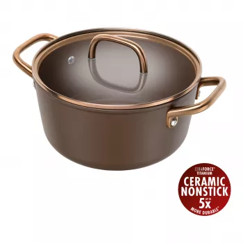 ZWILLING Milano Stock Pot with Glass Lid 24 cm, Brown