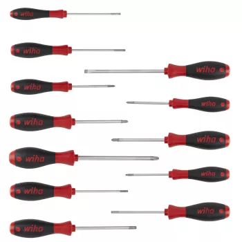Wiha Atsuktuvų Rinkinys SoftFinish 12 dalių Plokštieji PH PZ TORX (302HK12)