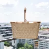 Reisenthel Carrybag Frame Rhombus pirkinių krepšys, imbiero spalvos, aliuminio rėmas, 22 l (BK6046)