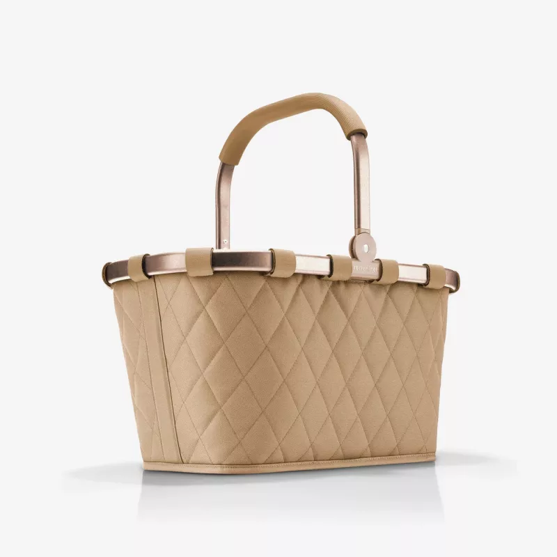 Reisenthel Carrybag Frame Rhombus pirkinių krepšys, imbiero spalvos, aliuminio rėmas, 22 l (BK6046)