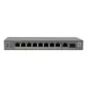 LevelOne PoE+ Switch 8xGE PoE/1xGE/1xSFP 120W Unmanaged Plastic