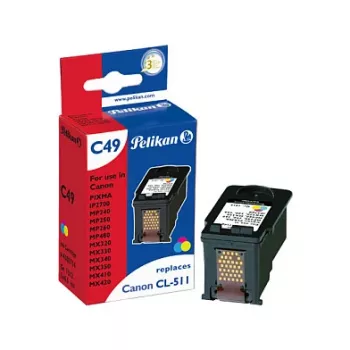 Pelikan suderinama kasečių kasetė, skirta Canon CL-511XL, trijų spalvų (žydra, purpurinė, geltona) – didelės išeigos