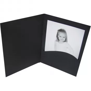 DAIBER Profi-Line Portrait Folders 10x15 cm Black - 100 Pack