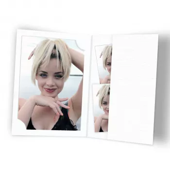 DAIBER Passport Photo Folders White 100 Pack