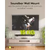 Goobay Basic universali garso juostos sieninė laikiklis, juodas, 15 kg apkrovos talpa
