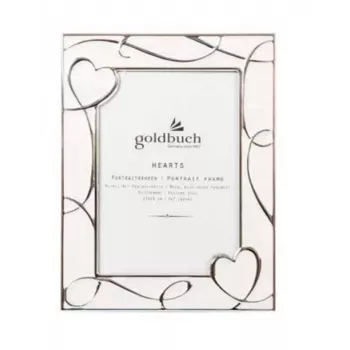 Goldbuch Hearts Picture Frame - Metal - Beige/White - Tabletop - 10x15 cm - Rectangular