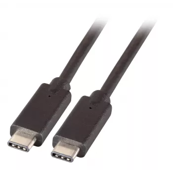 EFB USB 3.2 Gen 1 SuperSpeed Cable, USB-C Male to USB-C Male, 3A, 5Gbps, 2m, Black