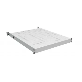EFB Electronics 19 colių 1U fiksuota lentyna, montavimo gylis 750-850 mm, apkrova 120 kg, spintos gylis 1000 mm, RAL 7035 šviesiai pilka