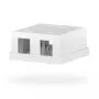 EFB Electronics Keystone Connection Box, 2 Port, Surface Mount, Pure White, Empty Housing
