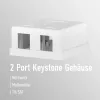 EFB Electronics Keystone Connection Box, 2 Port, Surface Mount, Pure White, Empty Housing