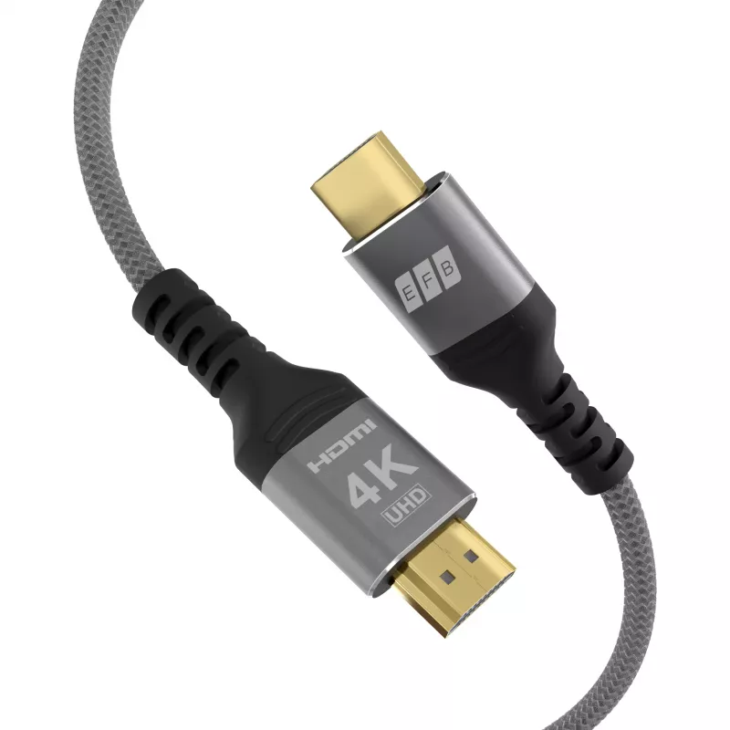 EFB HDMI 2.0 High-Speed HDMI Cable with Ethernet 10m Grey 4K60Hz 18Gbit/s