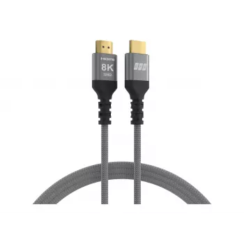 EFB Elektronik 5m Ultra High-Speed HDMI 2.1 Cable 8K60Hz 48Gbit/s Grey Braided