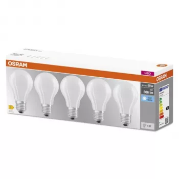 OSRAM LED BASE Classic 5er Set E27 6,5W šiltai balta