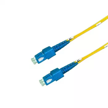 GRAFENTHAL OS2 Single-Mode Fiber Optic Patch Cable LC/UPC to LC/UPC Duplex 1m Yellow