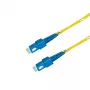GRAFENTHAL OS2 Single-Mode Fiber Optic Patch Cable LC/UPC to LC/UPC Duplex 1m Yellow