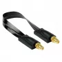 Kabelmeister Coaxial HF Window Feedthrough, SMA Female to SMA Female, Black, 0,2m