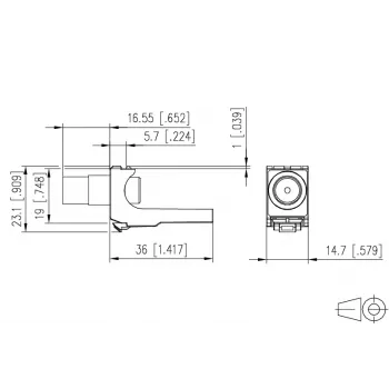 METZ CONNECT Coax modulis IEC kištukas / F lizdas 130898-03-I