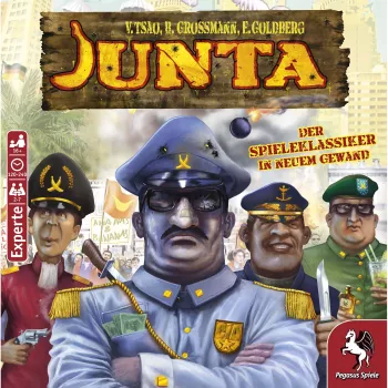 Pegasus Spiele Junta stalo žaidimas – Strategija, blefas, derybos – Nuo 16 metų – 4-7 žaidėjai – 120-240 min