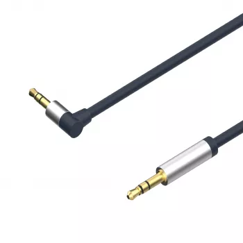 ShiverPeaks Audio 3,5mm lizdo laidas, kampinis/tiesus 0,7 m - juodas