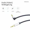 ShiverPeaks Audio 3,5mm lizdo laidas, kampinis/tiesus 0,7 m - juodas