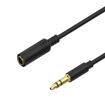 ShiverPeaks Audio 3,5mm Jack laidas Mini Flex 1,5m Juodas