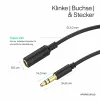 ShiverPeaks Audio 3,5mm Jack laidas Mini Flex 1,5m Juodas