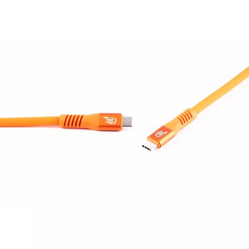 SHIVERPEAKS Flexline USB-C kabelis USB 3.2 240W Oranžinis