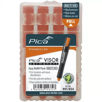 PICA VISOR Permanent Replacement Refills Fluo-Orange (10-Pack)