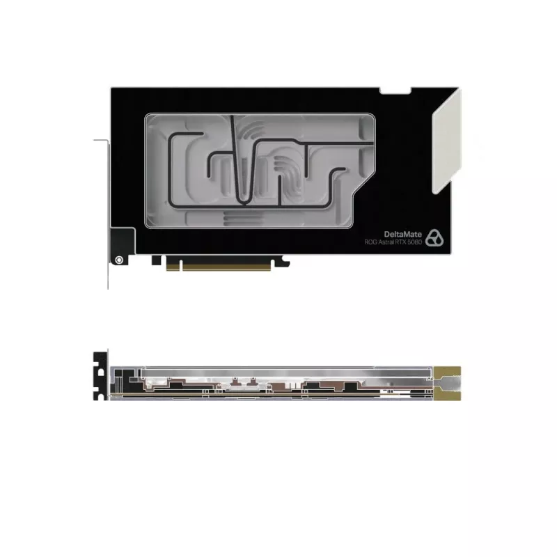 Thermal Grizzly DeltaMate 5080 Astral GPU Water Block, ARGB, su Backplate - Acrylic, Black