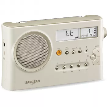 Sangean PR-D4 BT Nešiojamas AM/FM Radijas su Bluetooth - Pastelinės Kreminės Spalvos