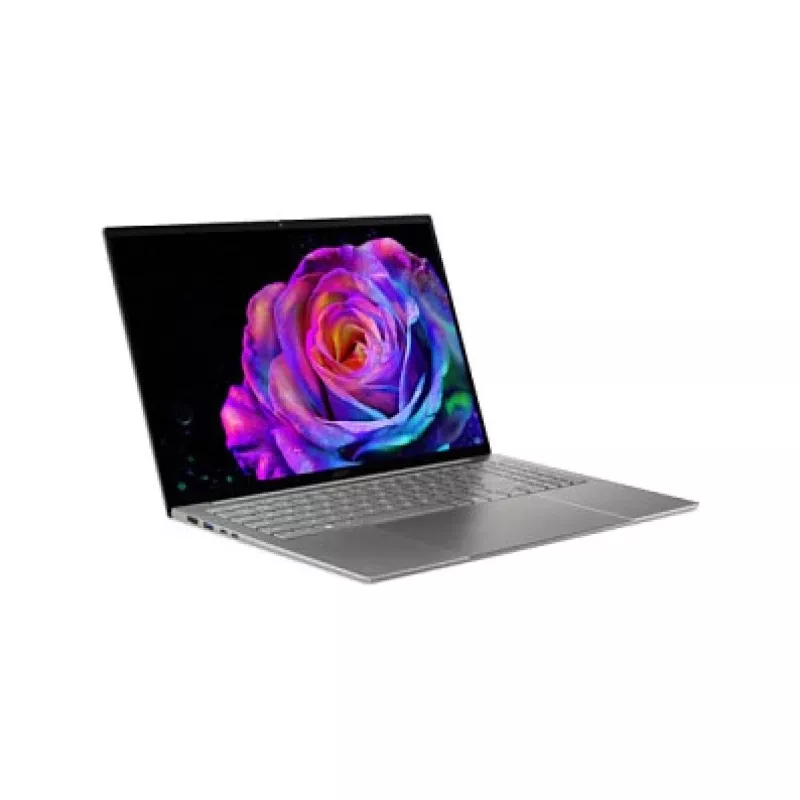 Acer Swift 16 AI SF16-71T-78HV nešiojamas kompiuteris, 16 colių WQXGA+ OLED jutiklinis 120Hz, Intel Core Ultra X7 358H, 16GB LPDDR5x, 512GB SSD, Windows 11 Home, vokiška klaviatūra