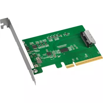 ICY DOCK EXLink MB409A5 MCIO 8i (SFF-TA-1016) adapteris į PCIe 5.0 x8 su redriver