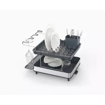 Joseph Joseph Excel Stainless Steel 2-Tier Expandable Dish Rack - Pilka