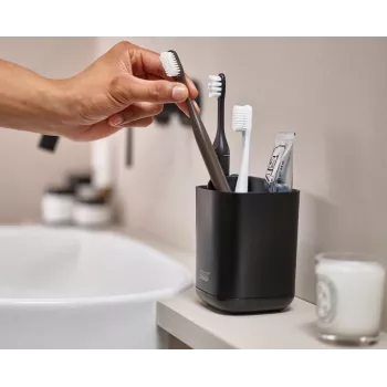 Joseph Joseph EasyStore Matt Black Dantų šepetėlių laikiklis