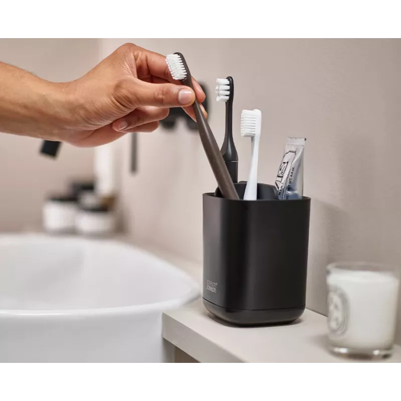 Joseph Joseph EasyStore Matt Black dantų šepetėlių laikiklis