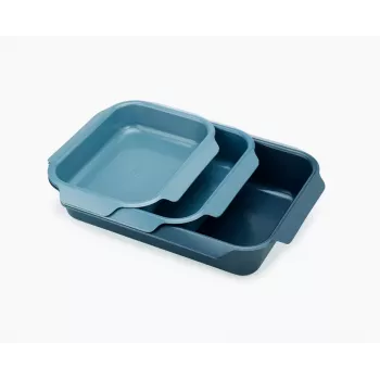 Joseph Joseph Nest Oven kepimo padėklų rinkinys iš 3 dalių (45060), mėlynas