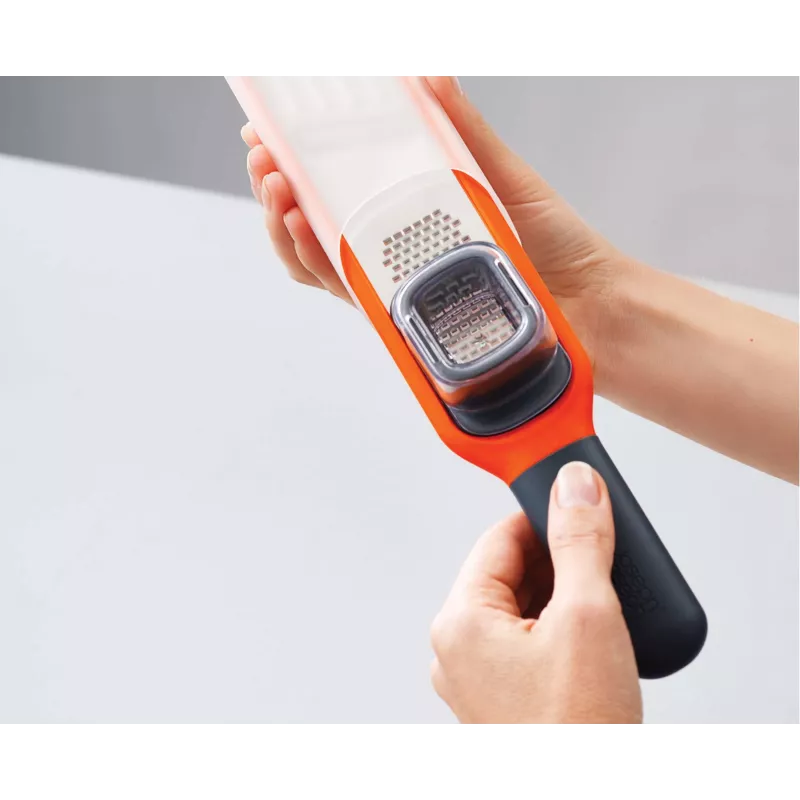 Joseph Joseph Handi-Grate 2-in-1 Mini Grater & Slicer - Orange - Stainless Steel