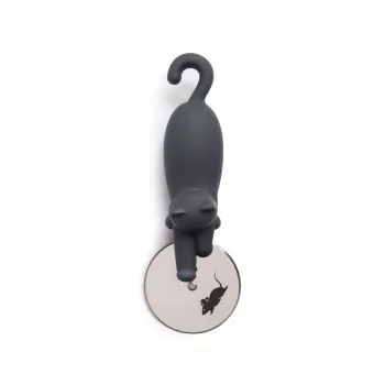 OTOTO Kitty Cut Pizza Cutter – juodai baltas katės dizaino pjaustytuvas picai