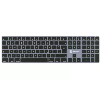 Logickeyboard Titan DE (Mac) – Vokiškas išdėstymas, laidas USB klaviatūra su apšvietimu