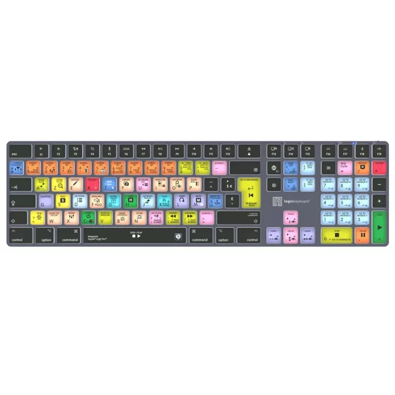 LogicKeyboard Apple Logic Pro X2 Titan FR (Mac) - French AZERTY Wired Backlit Keyboard