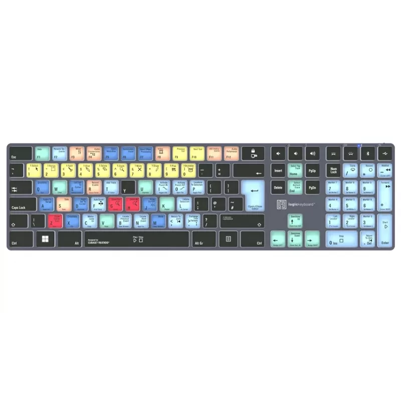 Logickeyboard Steinberg Cubase/Nuendo Titan UK PC Wired USB Keyboard su apšvietimu