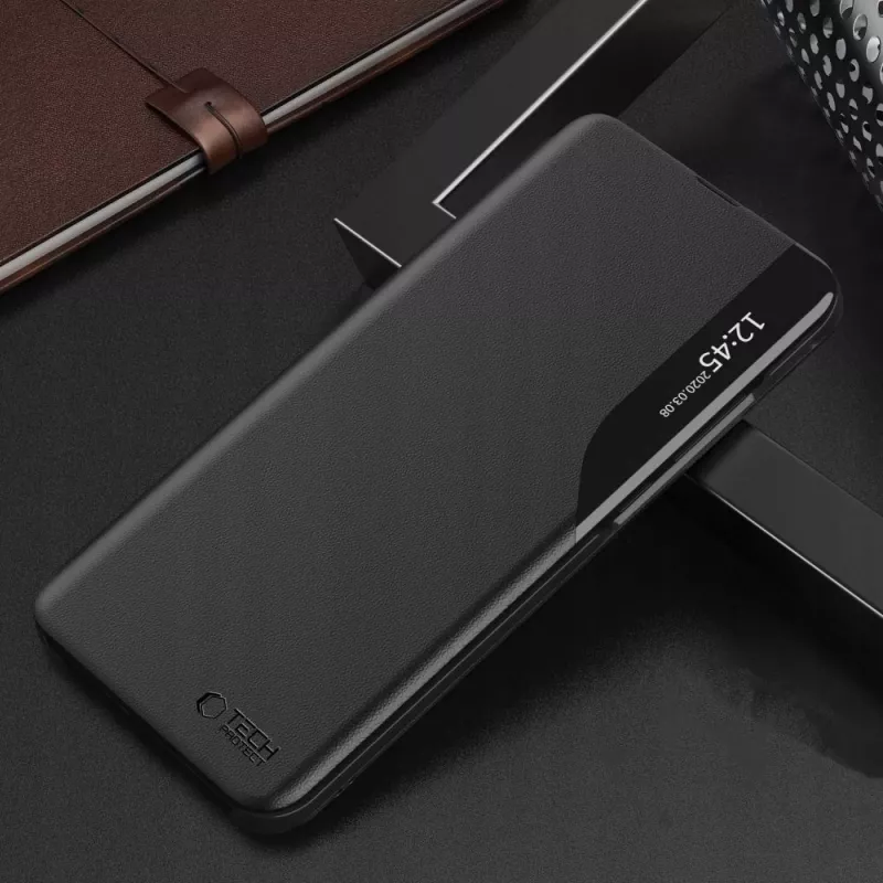 TECH-PROTECT Smart View Booklet Case, skirtas Xiaomi Redmi Note 14 Pro 5G / Poco X7 5G - Juoda