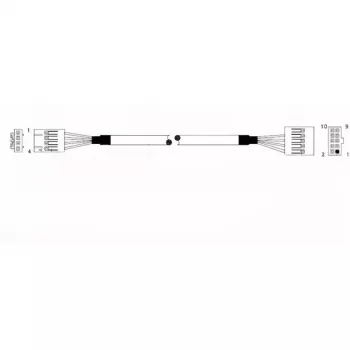 Supermicro CBL-0341L vidinis USB 2.0 laidas - 70 cm - pagrindinės plokštės 10 kontaktų jungtis į 2x USB-A lizdą