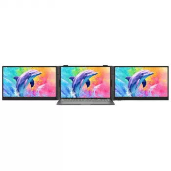 BLACKVIEW DCM8 Pro Dual 15.3 inch Portable IPS Monitor, 2x Full HD, 60Hz, USB-C, Mini HDMI, Built-in Speakers, HDR10, Foldable