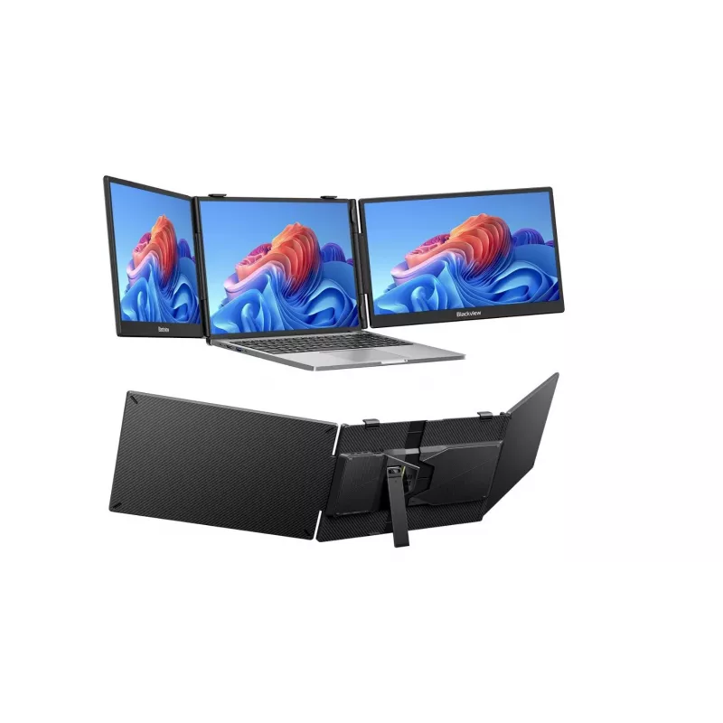 BLACKVIEW DCM5 14 colių dvigubas nešiojamas monitorius - WUXGA IPS, sulankstomas, USB-C